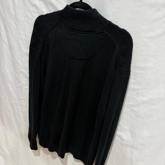 Weatherproof Vintage Mens Black 1/4 Zip Cotton Sweater Large Warm Cotton Classic - Picture 7 of 12